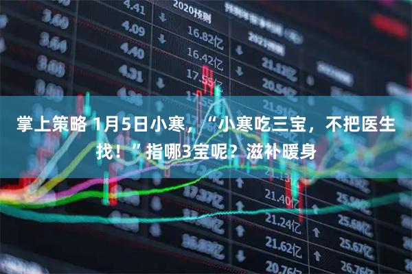 掌上策略 1月5日小寒，“小寒吃三宝，不把医生找！”指哪3宝呢？滋补暖身